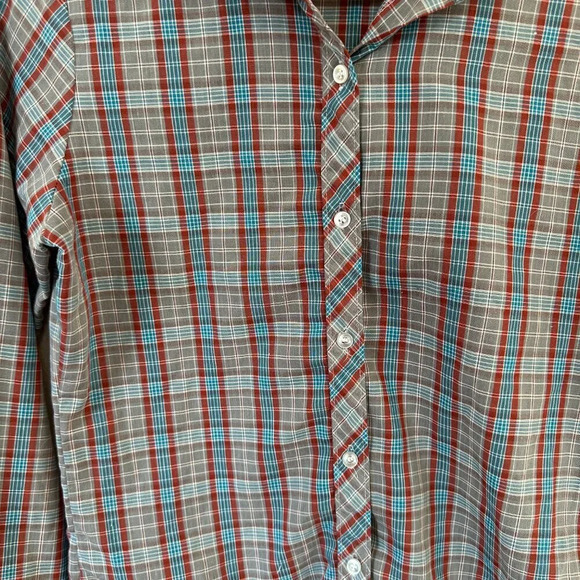 Vintage Nordstrom Town Square Plaid Blouse‎ - Picture 4 of 6